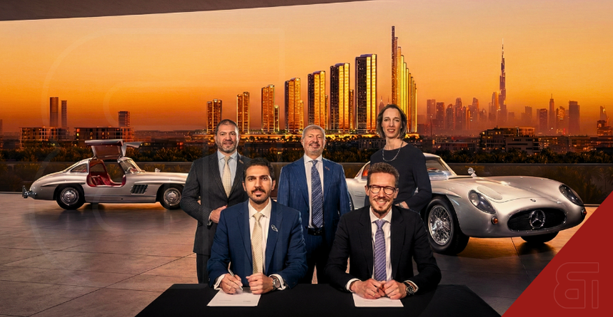 Binghatti Developers and Mercedes-Benz executives at the signing ceremony for the AED 30 billion Mercedes-Benz Places Binghatti City project in Dubai.
