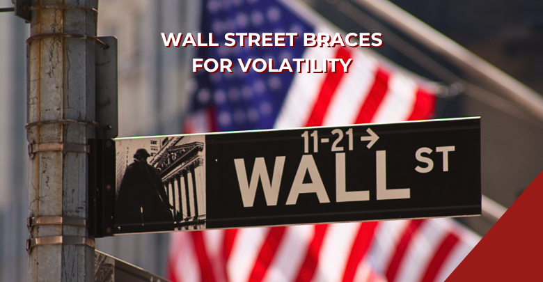 Wall Street trading floor with digital screens showing stock indices and U.S. Treasury yield charts, reflecting market volatility ahead of U.S. inflation data and tariff risks.