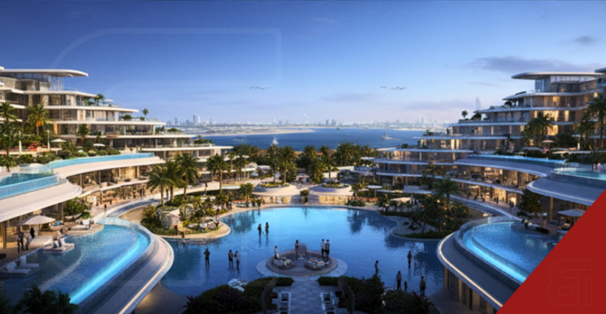 Nakheel's Palm Central Private Residences on Palm Jebel Ali featuring 212 luxury apartments, penthouses with private pools, and resort-style community spaces overlooking the Arabian Gulf and Dubai skyline